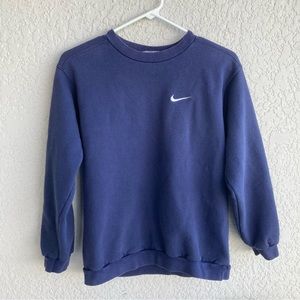 Nike Crewneck Navy Blue Swoosh Youth Medium
